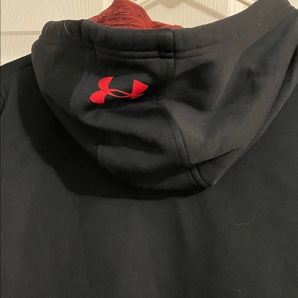 Under Armour Men's Black Sweatshirt with Red Logo - Picture 6 of 6